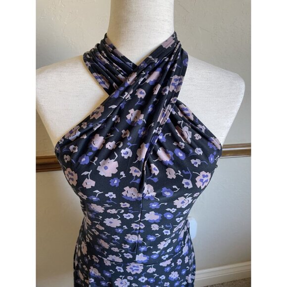 Free People Black Floral Sleeveless A-Line Dress Size Small Light Soft Polyester - Picture 5 of 9